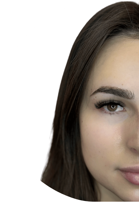 Twarz prezentująca prace stylistki