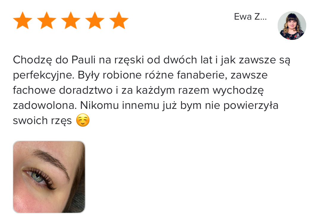 druga pięcio-gwiazdkowa opinia zadowolonej klientki